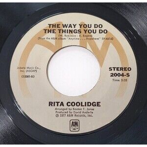 Rita Coolidge The Way You Do The Things You Do/I Feel The Burden 45 RPM VG+ '77